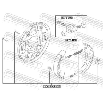 FEBEST Radbremszylinder 1278-HCR Hinterachse für HYUNDAI