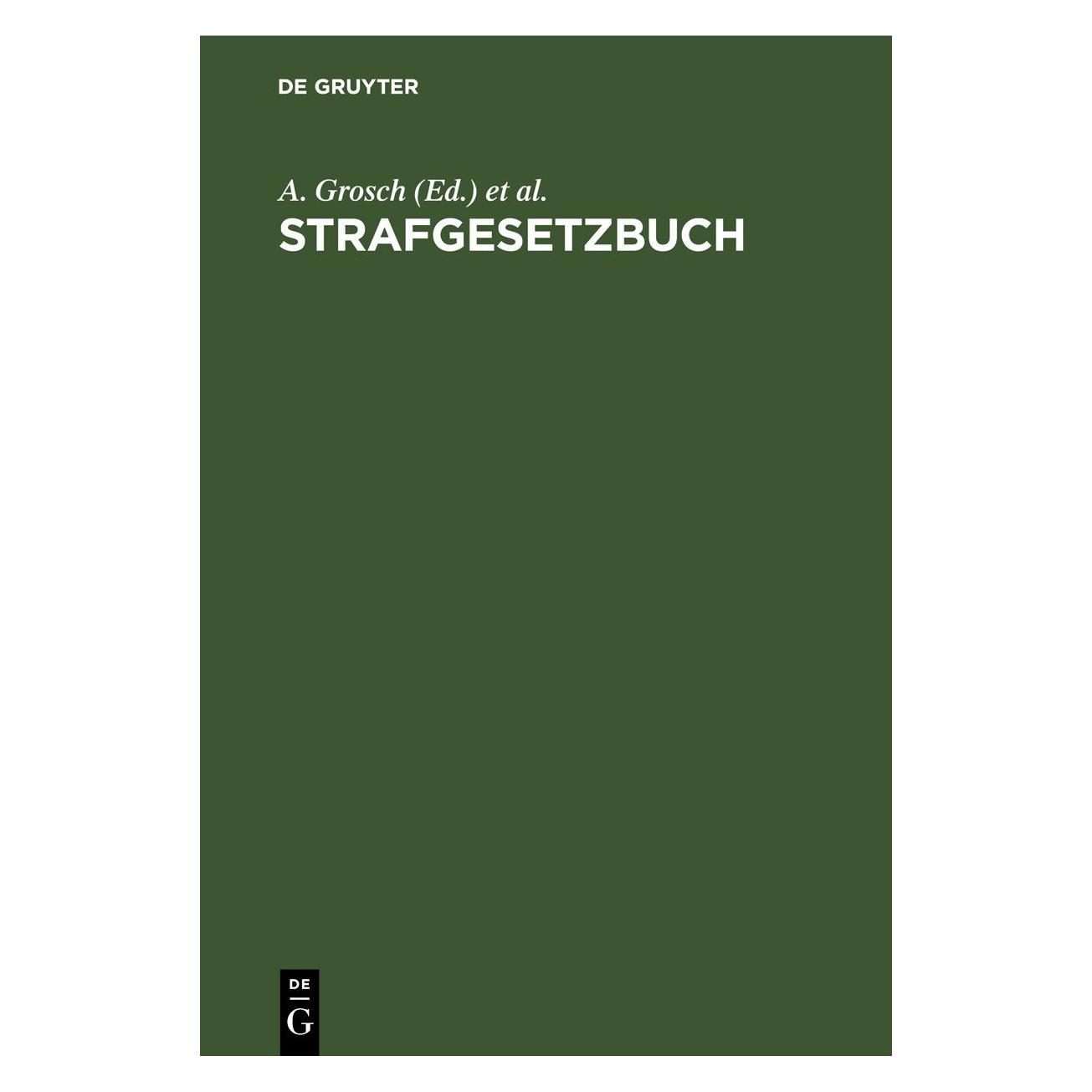 De Gruyter Strafgesetzbuch (Deutsch, Hardcover) (67777627)