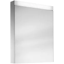 Schneider PATA LED-Spiegelschrank, eine Tür 50cm, wechselbarer Anschlag, 495x120x756mm, Beleuchtung oben dimmbar, 161.050.01.02, Ausführung: CH-Norm/Korpus weiss/4000K
