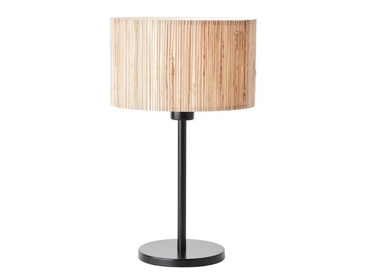 Lampe Wimea Ø 25cm Marron Matériau : Métal, Fibres naturelles Surface en métal : Laqué Type de fibre naturelle : Feuille Type de métal : Acier