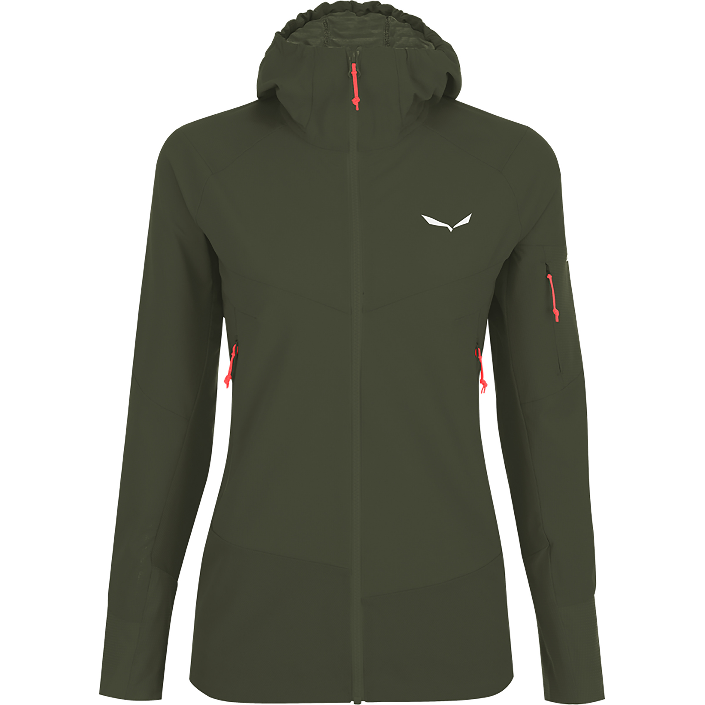 Salewa Agner DST Damen Softshelljacke oliv Größe XS Alpinklettern Elastisch Wasserabweisend