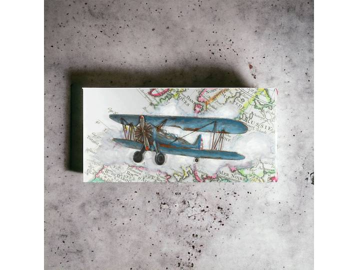 Tableau Relief Avion en Métal