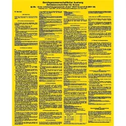 Schild Betriebsvorschriften für Krane, Alu, 420x520 mm