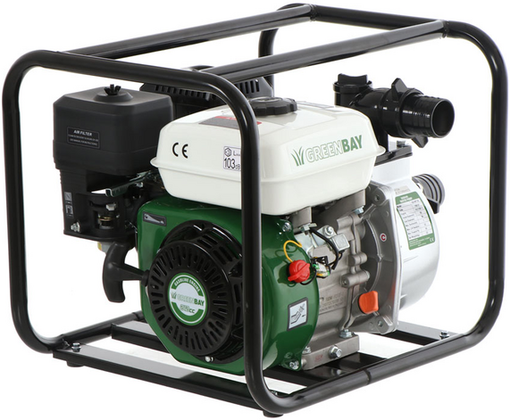 Benzinbetriebene Motorpumpe Greenbay GB-WP 50 - mit 50 mm Anschlüssstucken