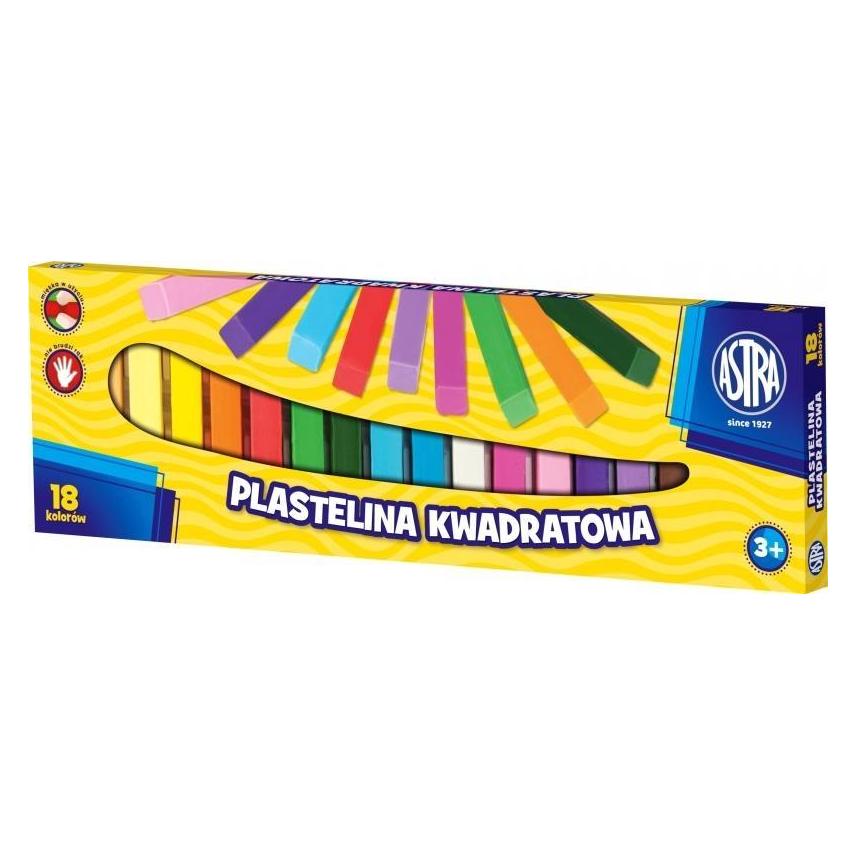 Astra Quadratisches Plastilin 18 Farben (155735)