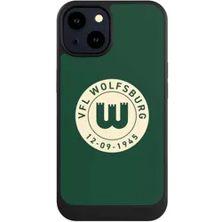 Nivocase Hülle für Apple iPhone 14 Handyhülle NIVOcore Case Schwarz Offizielles Lizenzprodukt VfL Wolfsburg (Apple iPhone 14), Smartphone Hülle, Schwarz