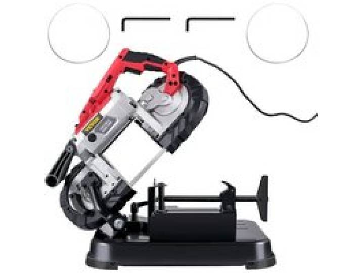 VEVOR Bandsäge 12,7 cm Schnittgröße, 1100 W 10 A Sägeband aus Stahl Eisensäge mit 127 mm Max Schnittkapazität (ohne Sockel), 137,8 - 472,4 Fuß pro Minute Geschwindigkeitsskala Metallbandsägemaschine