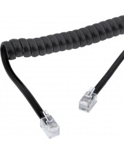 InLine Hörer Spiralkabel RJ10 Stecker / schwarz max. 2m 2 m (18893I)