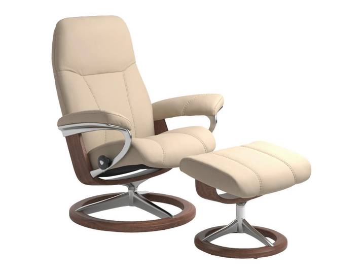 Stressless Relaxsesselset, Beige, Holz, Echtleder, Rindleder, Buche, Schichtholz, 75x100x71 cm, Lederauswahl, Stoffauswahl, Relaxfunktion, Wohnzimmer, Sessel, Relaxsessel