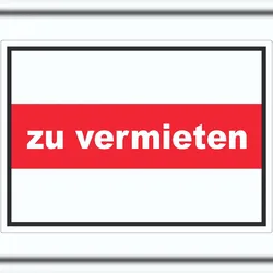 HB-Druck zu vermieten Aufkleber mit Text Werbeaufkleber A0 (841x1189mm)