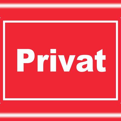 HB-Druck Privat Aufkleber weiß-rot A3 (297x420mm)