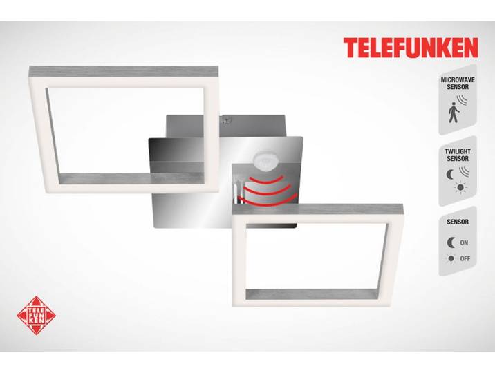 TELEFUNKEN LED Deckenleuchte FRAME , silber (weiß, neutral), Leuchten, LED Deckenleuchte