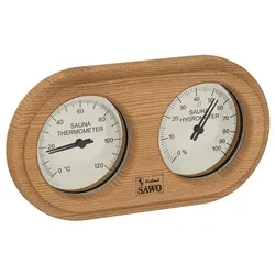 Sawo Box Typ Abgerundet Thermo - Hygrometer - Zeder