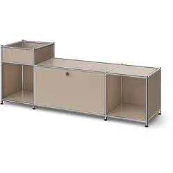Tchibo - Lowboard Metall »Cn3« mit Klappenfach - 154x40x59,2cm - taupe -