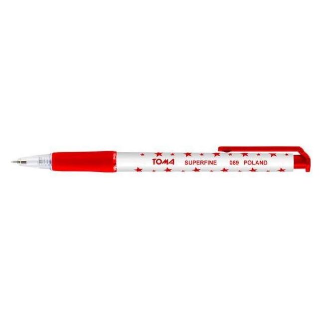 TOM Superfeiner Kugelschreiber 0,5 mm rot (205168) (20x) (205168)