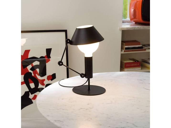 Nemo Designer Tischlampe Mr. Light, schwarz, für Wohn- / Esszimmer, Metall, Design