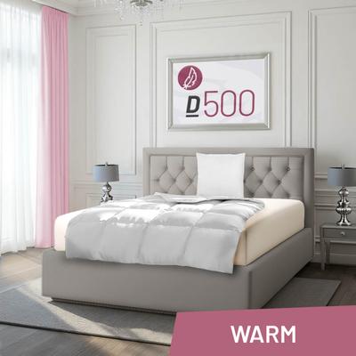 Gänsedaunenbettdecke SCHLAFSTIL "D500", weiß, B:200cm L:220cm, 100% Baumwolle, Bettdecken, hergestellt in Deutschland