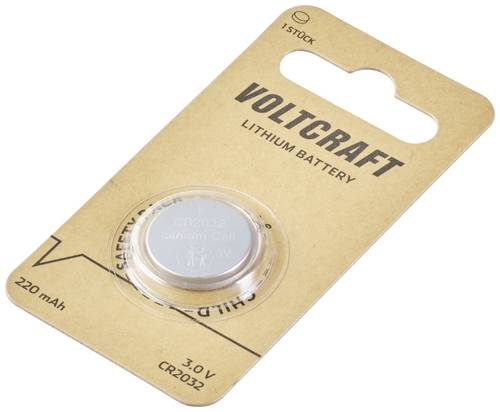 VOLTCRAFT Knopfzelle CR2032 3V 1 St. 220 mAh Lithium LM2032