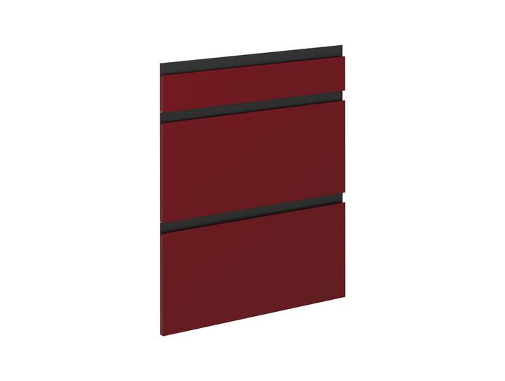 Vicco Küchenfront R-Line Rot 59.6 x 70.4 cm Möbelfront für den Schubladenunterschrank, Holzwerkstoff, Rechteckig, 59.6x70.4x1.6 cm, Küchen, Küchenmöbel, Küchenschränke, Küchenunterschrank