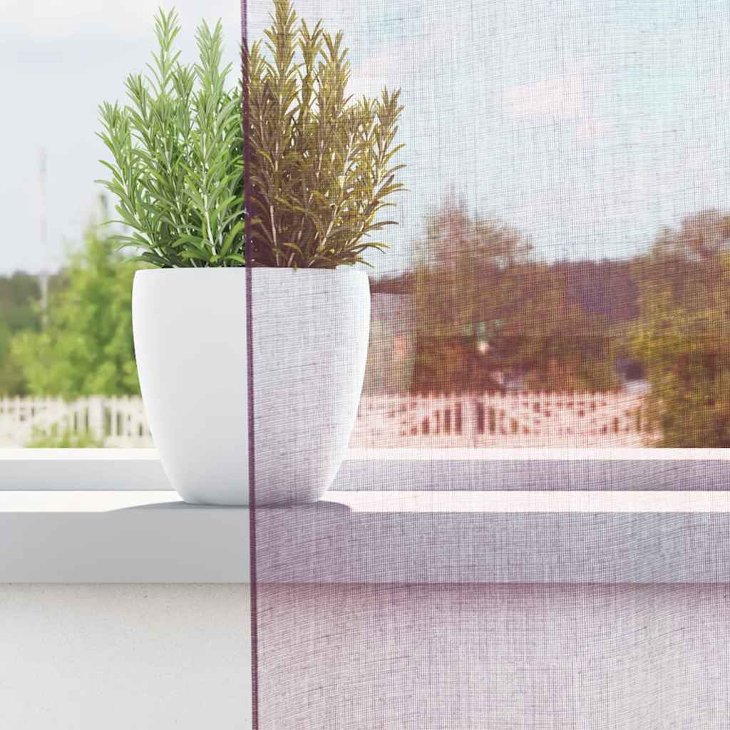 vidaXL Rideaux en voile à œillets (2 pcs) violets
