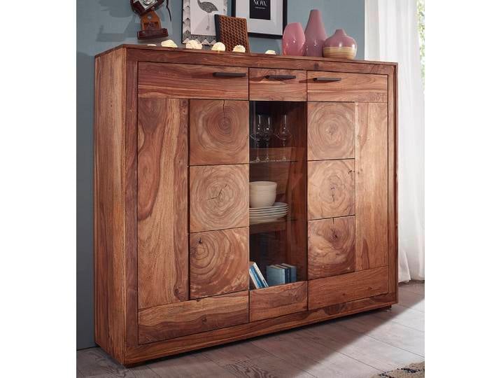 Highboard 150x135cm 'Rio' Sheesham massiv