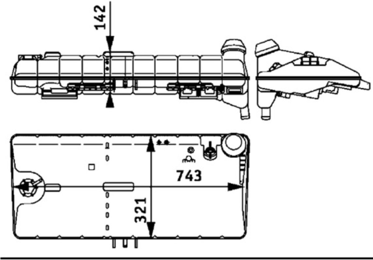 Ausgleichsbehälter, Kühlmittel MAHLE CRT 50 000S