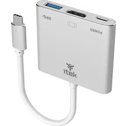 Itek Itaucu3hduc (USB-C, 3 Ports), Dockingstation + USB Hub, Weiss