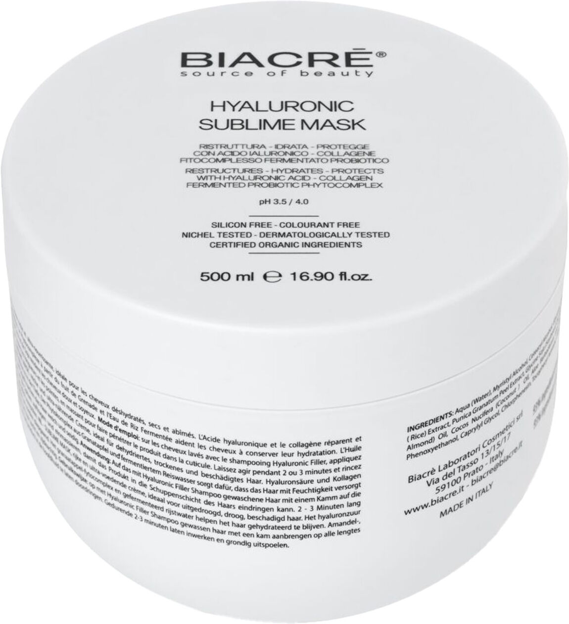 Biacrè BIACRE Hyaluronic Sublime Mask 500ml
