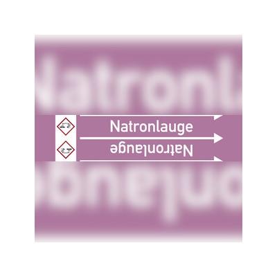 Rohrleitungskennzeichen Natronlauge - 33000x90 mm Folie selbstklebend