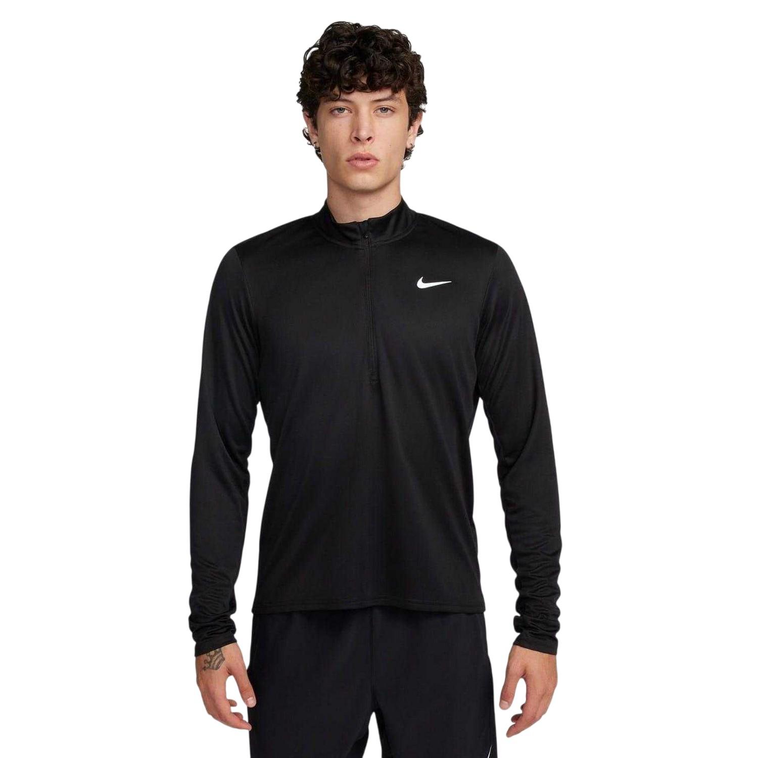 Nike - "Core" Oberteil für Herren, mit halbem Reißverschluss, Laufen, Langärmlig (Schwarz)