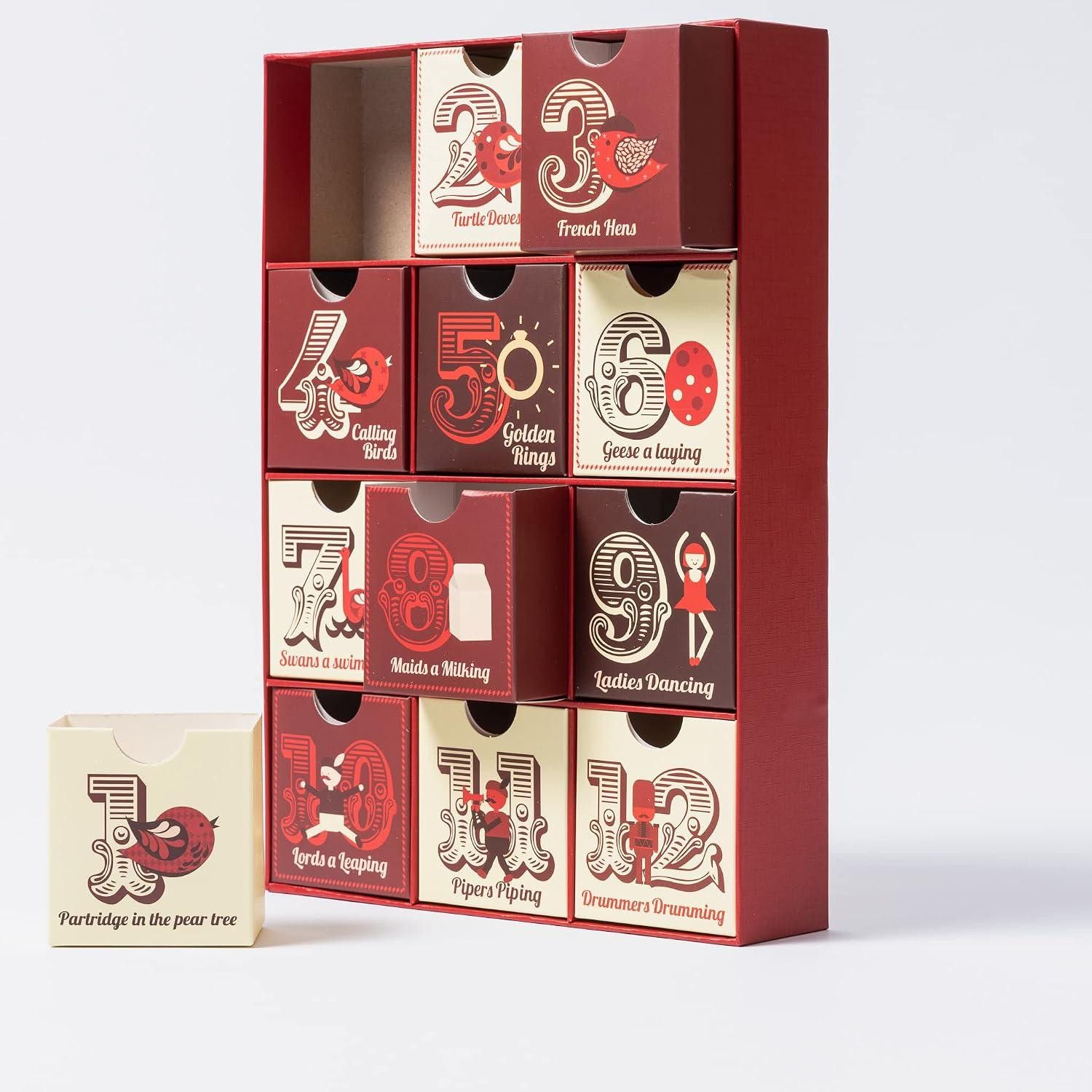 oCreon Vul je eigen adventskalender 1-12 dagen Christmas Countdown Gift