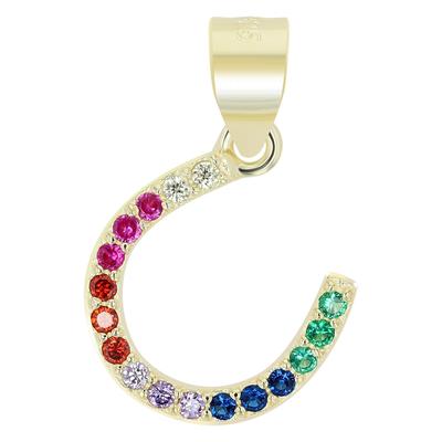 Kettenanhänger ADELIA´S "Anhänger aus 925 Silber", gold, Schmuckanhänger, Damen, Silber 925 (Sterlingsilber), Kettenanhänger, Ideal zum Verschenken – schlicht und stilvoll