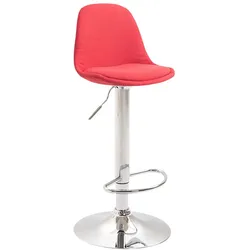 CLP Barhocker Kiel Stoff chrom/rot