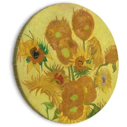 RUNDES BILD Gelb 60/60 cm