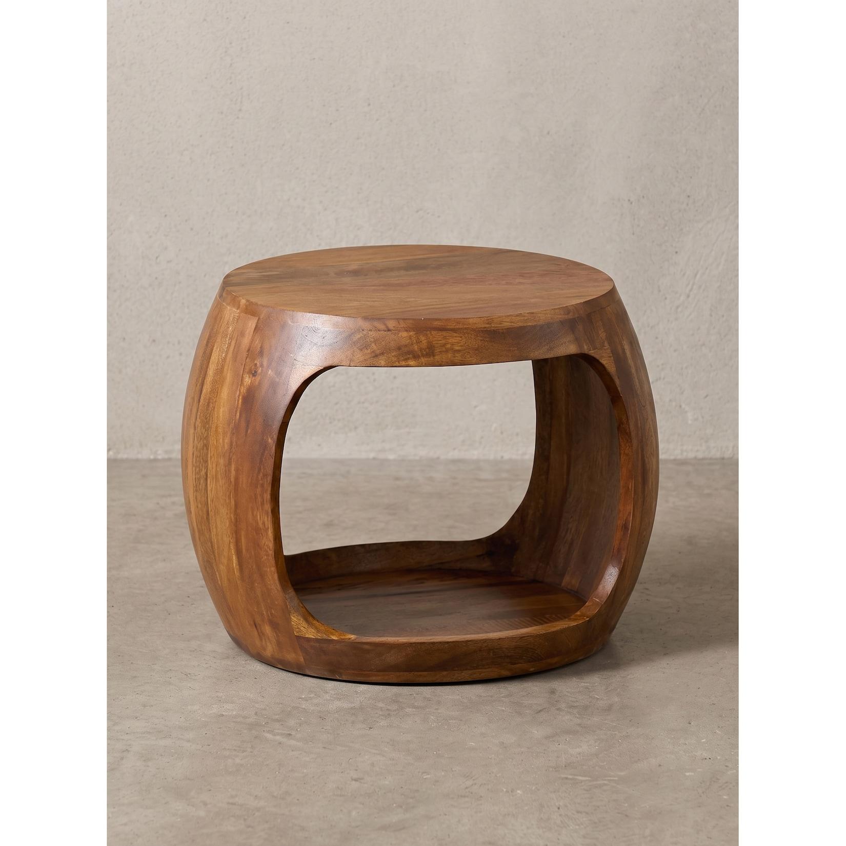 Beistelltisch Mango Massivholz Ø 50x40 cm - ANTEQUERA Kadima Design