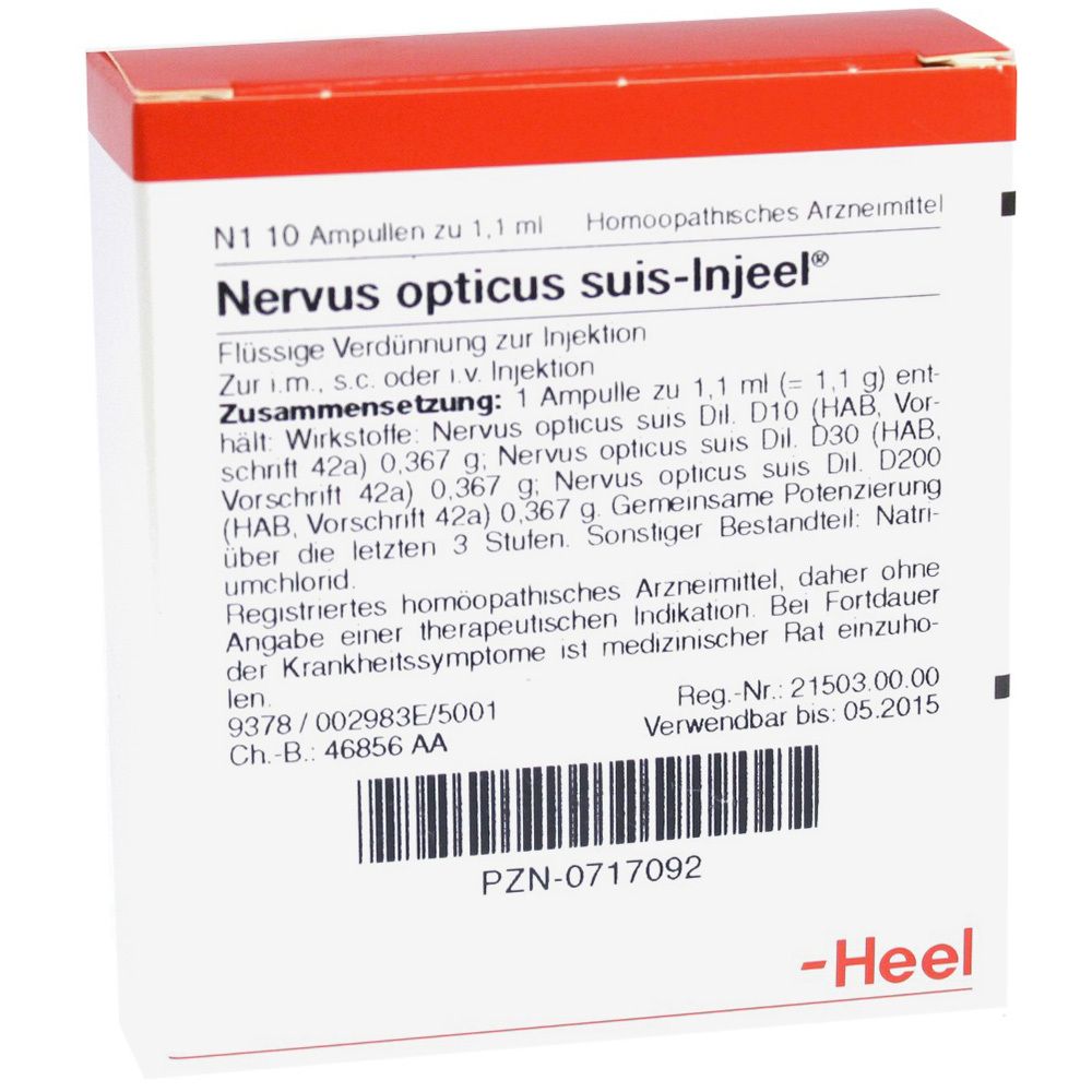 Nervus Opticus suis Injeel Ampullen 10 St
