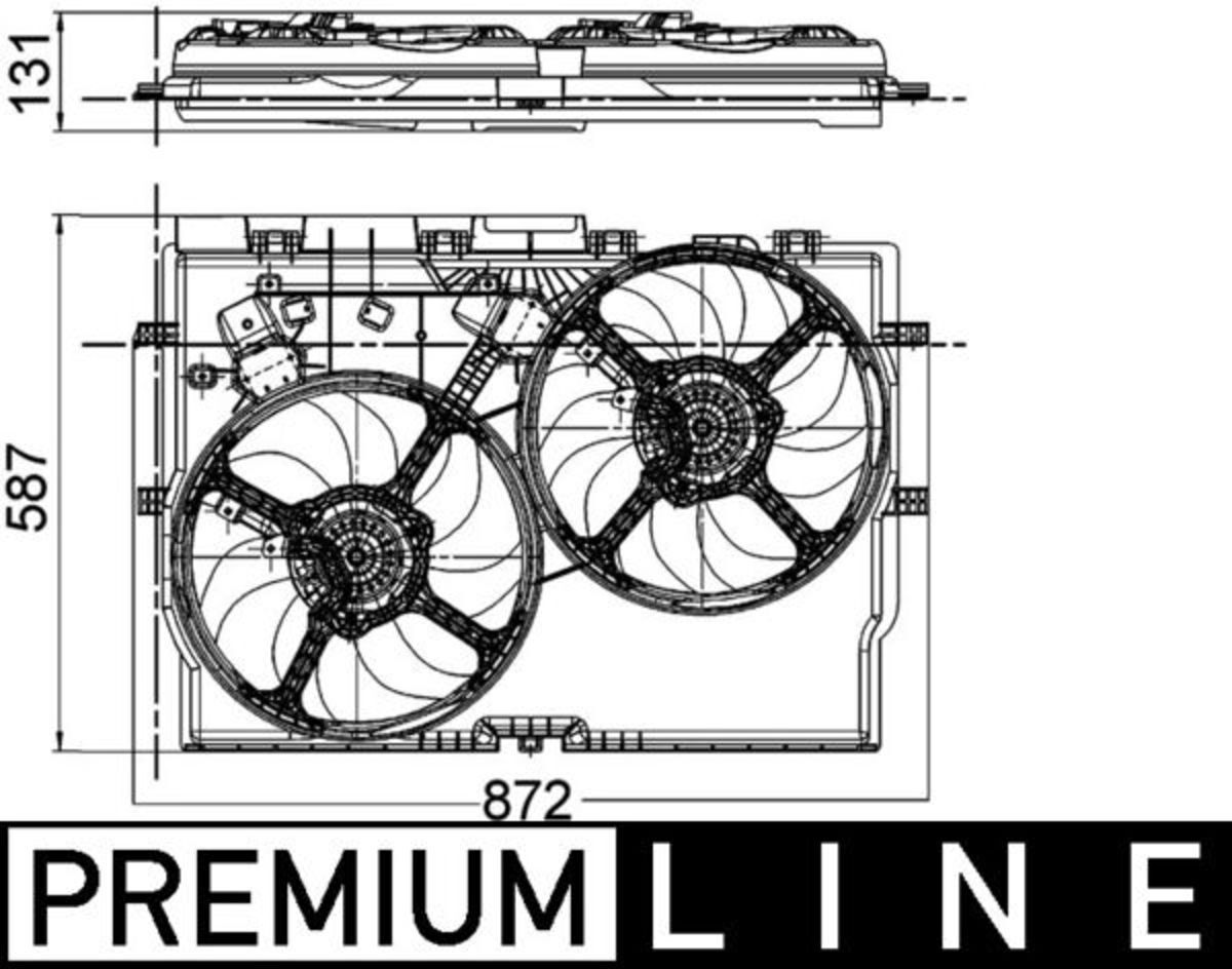 Ventilateur, refroidissement moteur MAHLE CFF 228 000P