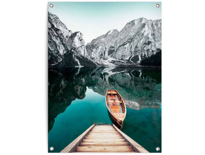 Poster REINDERS Berg See , blau (farbe bild(er): blau), B:60cm H:80cm T:0,1cm, Leinwand, Bilder, Poster