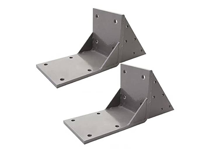 Mendler 2er-Set Dachsparrenadapter für Markise T122 T123 - grau Dachsparren, Halterung, Adapter, für Kassetten-Markise