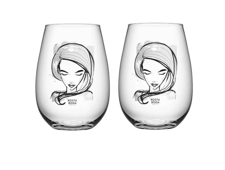 Kosta Boda Verre All about you 57 cl lot de 2 need you (blanc)