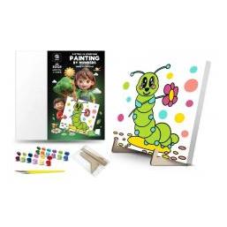 Qbee Malen nach Zahlen - Grüne Raupe 25x25cm (69961547)