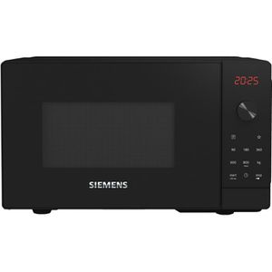 Siemens Mikrowelle iQ300, FF023LMB2, 800 Watt, schwarz, mit Drehteller, Garraum 20 Liter