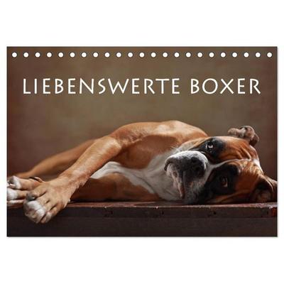 Liebenswerte Boxer (Tischkalender 2027 DIN A5 quer), CALVENDO Monatskalender