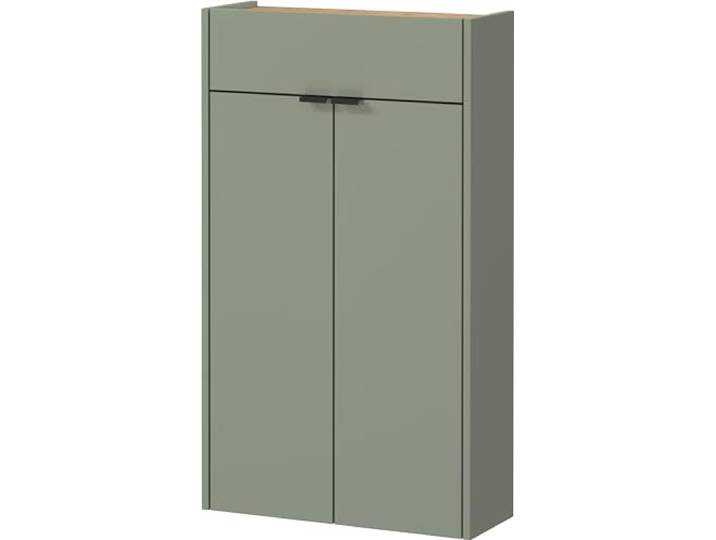 Germania Schuhschrank 1397-629 GW-Ameca, in Taupegrün/Eiche, geringe Tiefe, optimal für schmale Flure, 56 x 97 x 22 cm (BxHxT)