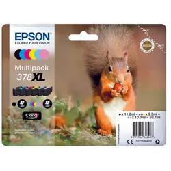 Epson Original 378XL Eichhörnchen Druckerpatronen 6er Multipack schwarz, cyan, cyan hell, magenta, magenta hell, gelb