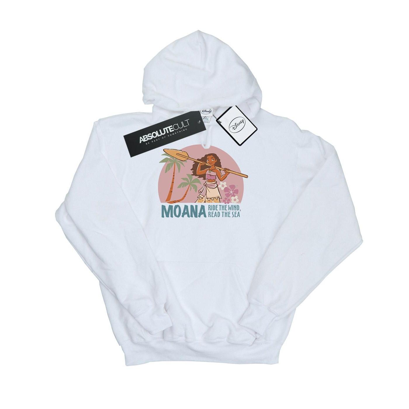 Disney Meisjes Moana Lees de zee Hoodie (Wit)