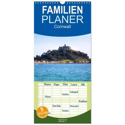 Familienplaner 2027 - Cornwall mit 5 Spalten (Wandkalender, 21 x 45 cm) CALVENDO
