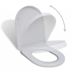 Helloshop26 - Quadratischer WC-Sitz mit Soft-Close-Deckel weiß 02_0002890