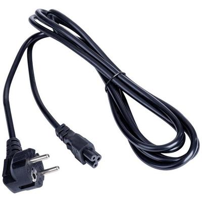 Akyga Strom Adapterkabel [1x Schutzkontakt-Stecker - 1x Kleeblatt-Buchse C5] 3.00m Schwarz