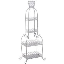 METALLREGAL mit 4 Böden 73x48x188 cm Grau